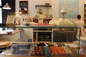 the cake counter in Cake Shop, Budapest