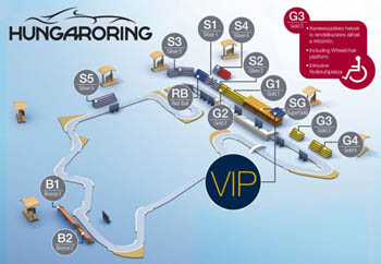map of the F1 Hungaroring race track