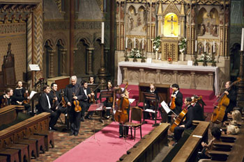 the Hungarian Virtuoso Orchestra performing in Matthias Church