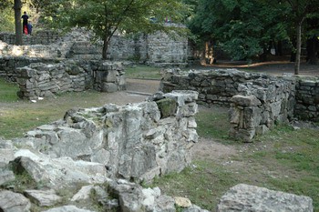 stone ruins of the monastery
