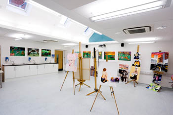  a contemporary art gallery inside