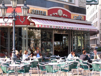 People on the terrace of Anna Cafe