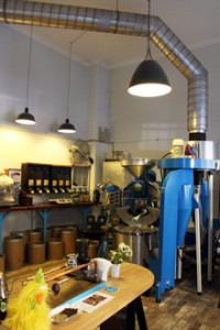a Coffee-Tech roaster in Blue Bird Roastery