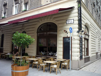 the terrace of the bistro