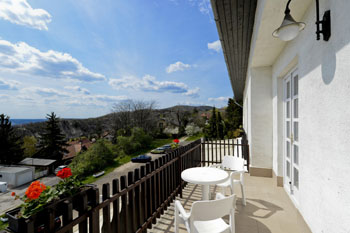 view from the double room with terrace in Budai Hotel