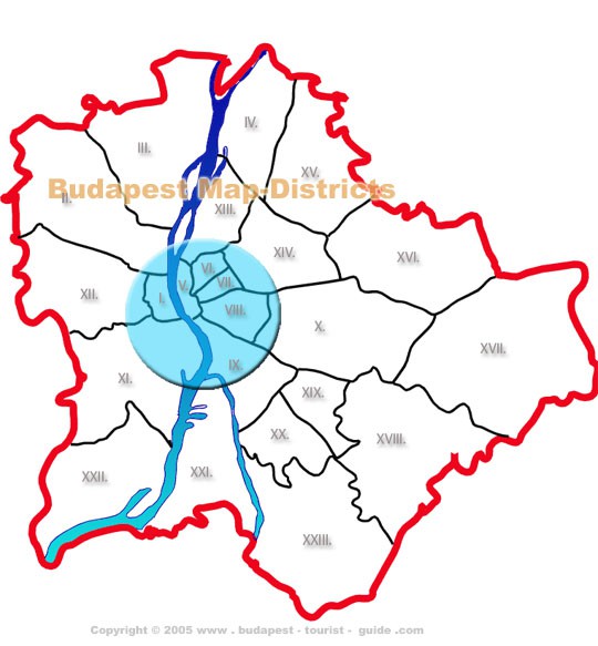 the 23 districts on map