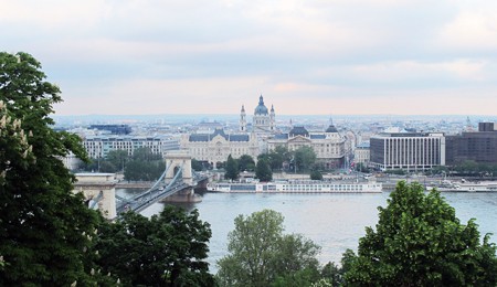 Panorama with the Danube, the Basilica and the Gresham Palace
