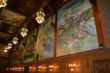 Paintings in one of the rooms