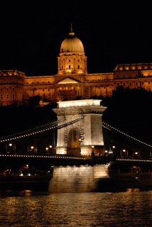 View of Royal Palace in Buda and the Chain Bridge