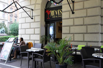 errace of the Művész Cafe