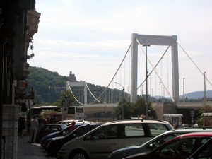 parking cars along the Danube embankment