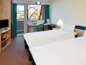 A doouble room in Ibis Aero Hotel