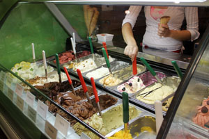 ice cream counter