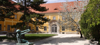 the courtyard of Kiscell Museum-Zichy Castle in Obuda