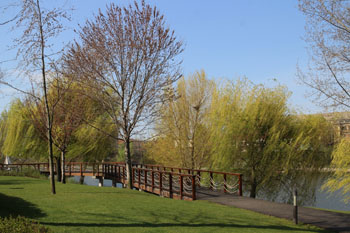 Kopaszi dam park Budapest district XI.