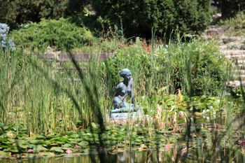 statue of a woman in the lake, Japanese Garden