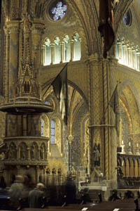 the gilded interior of Matthias Church
