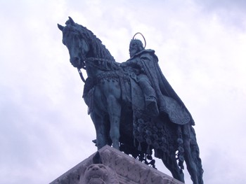 Statue of King St. Stephen in Buda Castle - foundation of the hungarian state