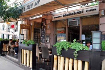 the terrace of Takebayashi restaurant