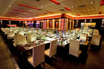 Wasabi wok restaurant's elegant interior
