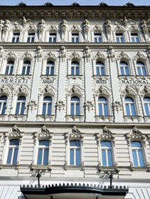 the facade of Hotel Nemzeti
