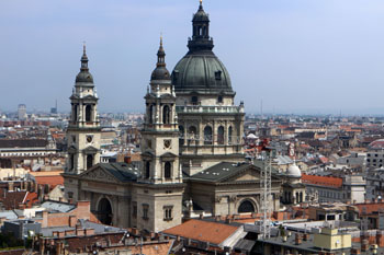 The view from the top of the Budapest Eye