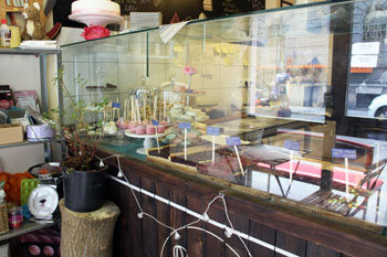 cake counter in Domi's bake Shop