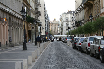 Hercegprímás Street where the hotel is located