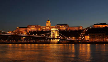 budapest and the Danube by night