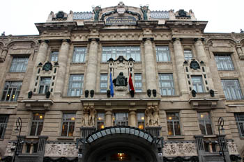 front view of the music academy's facade