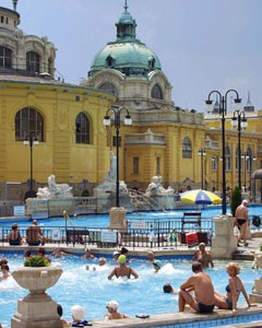 the Széchenyi Bath in summer