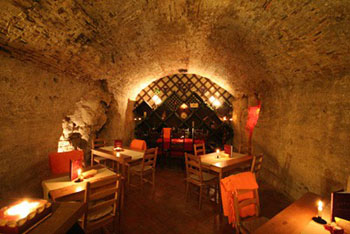 vaulted stone cellar in Buda Castle