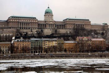 The Royal Palace in Buda & the icy Danube