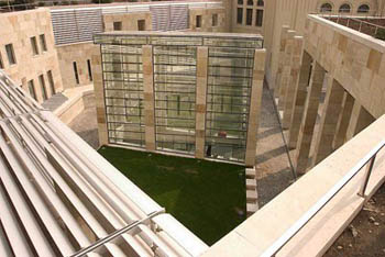 the inner courtyard of the museum