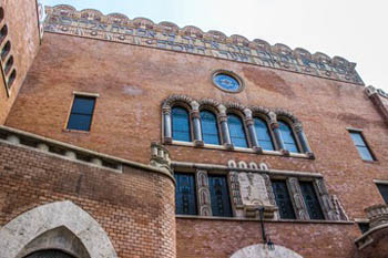 part of the synagogue's Moorish-style facade 