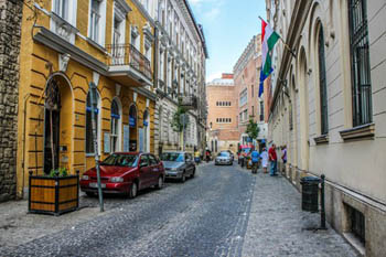 view of the street on a clear spring day