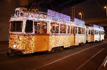 Christmas Light Tram in Budapest