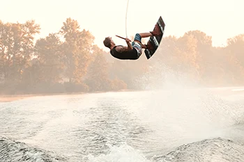 wakeboarding man