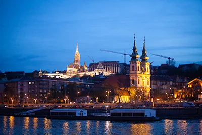 panorama view from evenning cruise