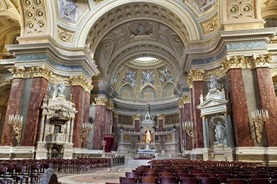 interior of St. Stephen's Basilica in Budapest