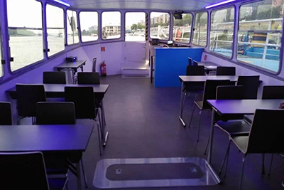 Interior of the Ms Neptun sightseeing boat