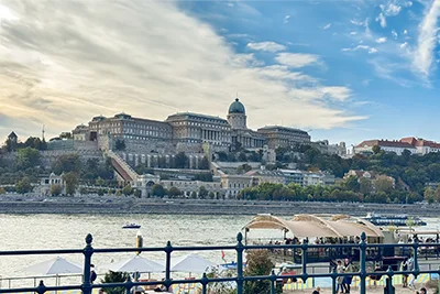 Buda Castle view from Danube Promenade