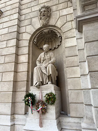 Statue of Ferenc Erkel at budapest opera house