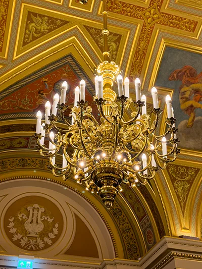 Chandelier in the main hall