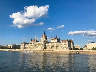 The Hungarian Parliament in the Pest side of the Danube