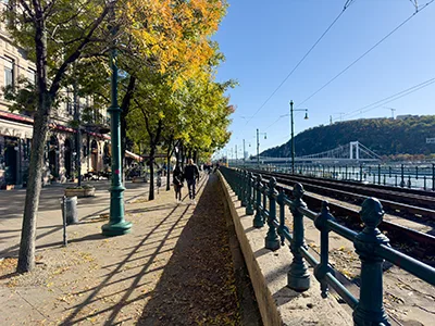 Danube Promenade on a sunny autumn day